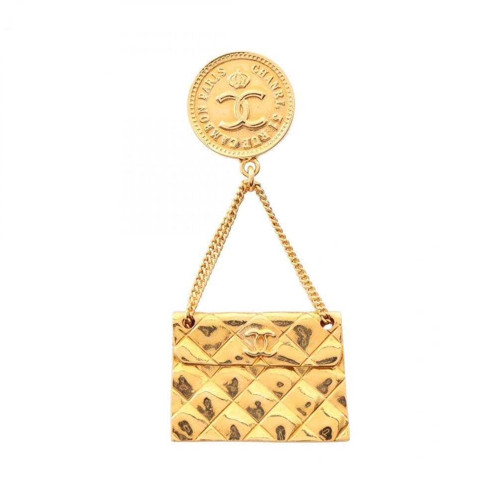 CHANEL Gold Brooch